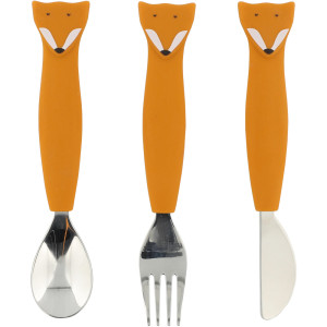 Set de 3 couverts en inox et silicone "Mr Renard" (x3) (10 mois et +)