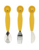 Set de 3 couverts en inox et silicone "Mr Lion" (x3) (12 mois et +)