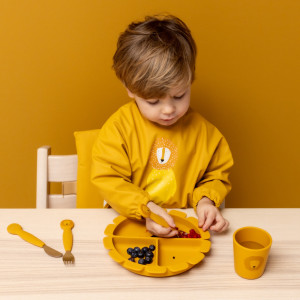 Set de 3 couverts en inox et silicone "Mr Lion" (x3) (10 mois et +)