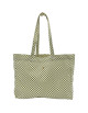 Sac Cabas en coton Marius "Damier Olive"