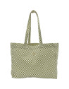 Sac Cabas en coton Marius "Damier Olive" Milinane