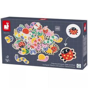 Jeu en bois "Cherche & trouve Le jardin" (2-5 ans) Janod