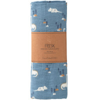 1 maxi-lange en gaze de coton bio "Dino" (120x120)