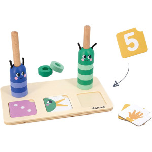 Jeu en bois "Composition et Comparaison des nombres" (3-5 ans) Janod