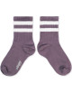Chaussettes courtes enfant en coton à rayures Sport Nico "Glycine du Japon"