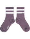 Chaussettes courtes enfant en coton à rayures Sport Nico "Glycine du Japon"