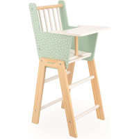 Chaise haute en bois "Zen" pour poupon (3-6 ans)