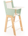 Chaise haute en bois "Zen" pour poupon (3-6 ans)