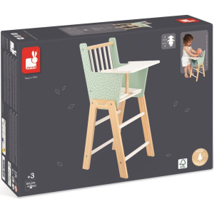 Chaise haute en bois "Zen" pour poupon (3-6 ans) Janod