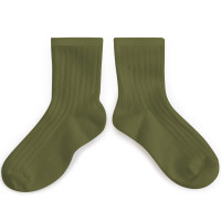 Chaussettes courtes enfant en coton Mini "Olive du Lubéron"