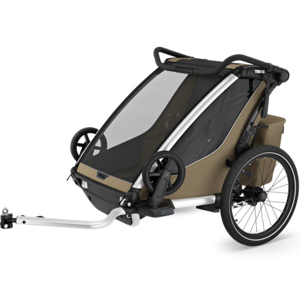 Chariot 2 places Cross "Kaki" (Remorque-vélo, Poussette & Jogger)