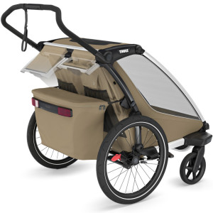 Chariot Cross 2 places G3 "Kaki" (Remorque-vélo, Poussette & Jogger) (2024) Thule