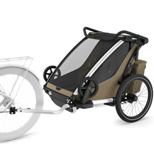 Chariot Cross 2 places G3 "Kaki" (Remorque-vélo, Poussette & Jogger) (2024) Thule