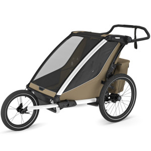 Chariot Cross 2 places G3 "Kaki" (Remorque-vélo, Poussette & Jogger) (2024) Thule