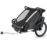 Chariot Cross 2 places G3 "Dark Slate" (Remorque-vélo, Poussette & Jogger) (2024) Thule