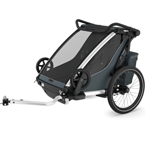 Chariot 2 places Cross "Dark Slate" (Remorque-vélo, Poussette & Jogger)