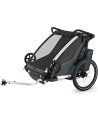 Chariot 2 places Cross "Dark Slate" (Remorque-vélo, Poussette & Jogger)