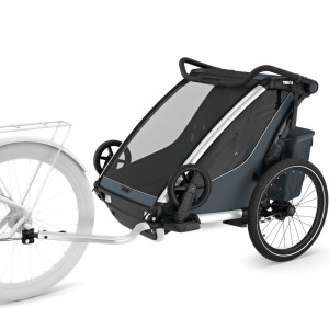Chariot Cross 2 places G3 "Dark Slate" (Remorque-vélo, Poussette & Jogger) (2024) Thule