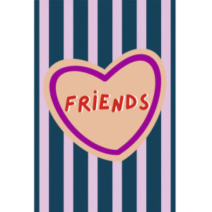 Carte Postale "Friends & Rayures" Mapa-chali