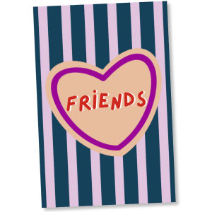 Carte Postale "Friends & Rayures" Mapa-chali