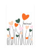 Carte Postale FLEURS "Hauts les coeurs !"