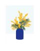 Carte Postale FLEURS "Le Vase de Mimosa"