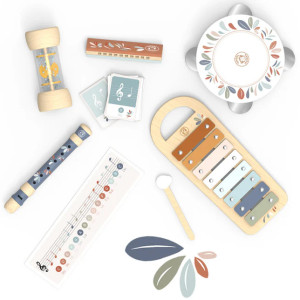 Set musical de 5 instruments en bois (3-6 ans) Speedy Monkey