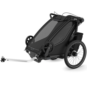 Chariot Sport G3 1 place "Black" (Remorque-vélo, Poussette & Jogger) (2024)