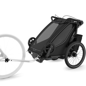  Chariot Sport G3 1 place "Black" (Remorque-vélo, Poussette & Jogger) (2024)