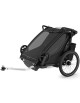 Chariot 2 places Sport 2 "Black" (Remorque-vélo, Poussette & Jogger)