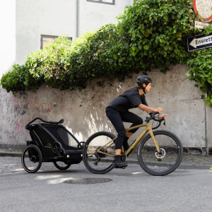  ChariotThule Sport G3 2 places "Black" (Remorque-vélo, Poussette & Jogger) (2024)