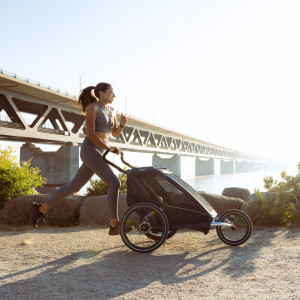  ChariotThule Sport G3 2 places "Black" (Remorque-vélo, Poussette & Jogger) (2024)