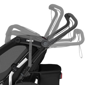  ChariotThule Sport G3 2 places "Black" (Remorque-vélo, Poussette & Jogger) (2024)