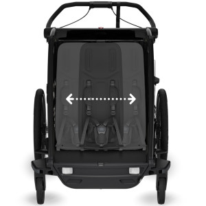  ChariotThule Sport G3 2 places "Black" (Remorque-vélo, Poussette & Jogger) (2024)