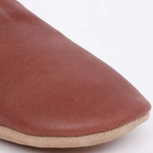 Chaussons bébé en cuir Soft Sole Classic "Toffee" Bobux
