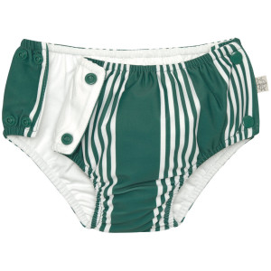 Culotte de bain bébé anti-fuite "Rayures Vert" (0-6 mois) Lassig