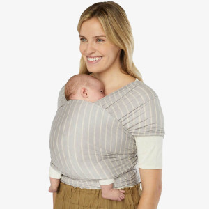 Echarpe de Portage Aura Knit "Gris Rayé" Ergobaby