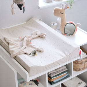 Matelas à langer imperméable "Confetti Sable" Done by Deer