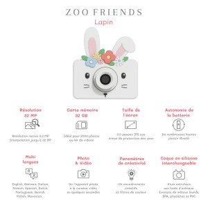 Appareil photo numérique enfant Zoofriends "Lapin Fleur" (3-7 ans) The Zoo Family