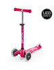 Trottinette 3 roues Mini Micro Deluxe avec roues LED "Rose" (2-6 ans)
