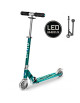 Trottinette pliable Micro Sprite avec roues LED "Rayures Pétrole" (5-12 ans)