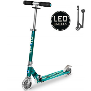 Trottinette pliable Micro Sprite avec roues LED "Bleu Pétrole" (5 ans et +) Micro Mobilty