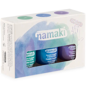 Coffret 3 vernis à ongles enfant "Aurore Boréale" + Lime offerte Namaki