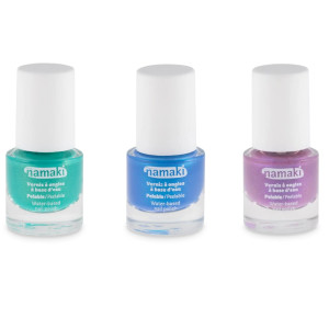 Coffret 3 vernis à ongles enfant "Aurore Boréale" + Lime offerte Namaki