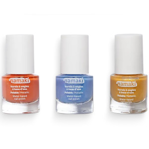 Coffret 3 vernis à ongles enfant "Soleil couchant" + lime offerte Namaki