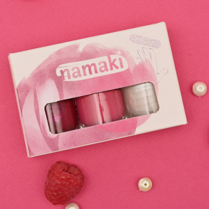 Coffret 3 vernis à ongles enfant "Sorbets fruités" + lime offerte Namaki