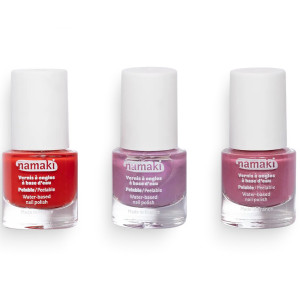 Coffret 3 vernis à ongles enfant "Roses Eternelles" + lime offerte Namaki