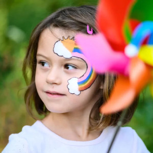 Palette de Déguisement enfant BIO 6 fards "Arc-en-Ciel" Namaki