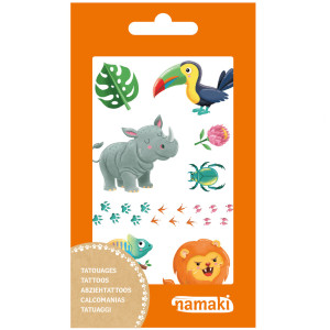 Tatouages temporaires enfant "Vie Sauvage" Namaki