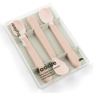Set de 3 cuillères Easygrip Foodie "Rose Poudrée" (4 mois et +) Done by Deer